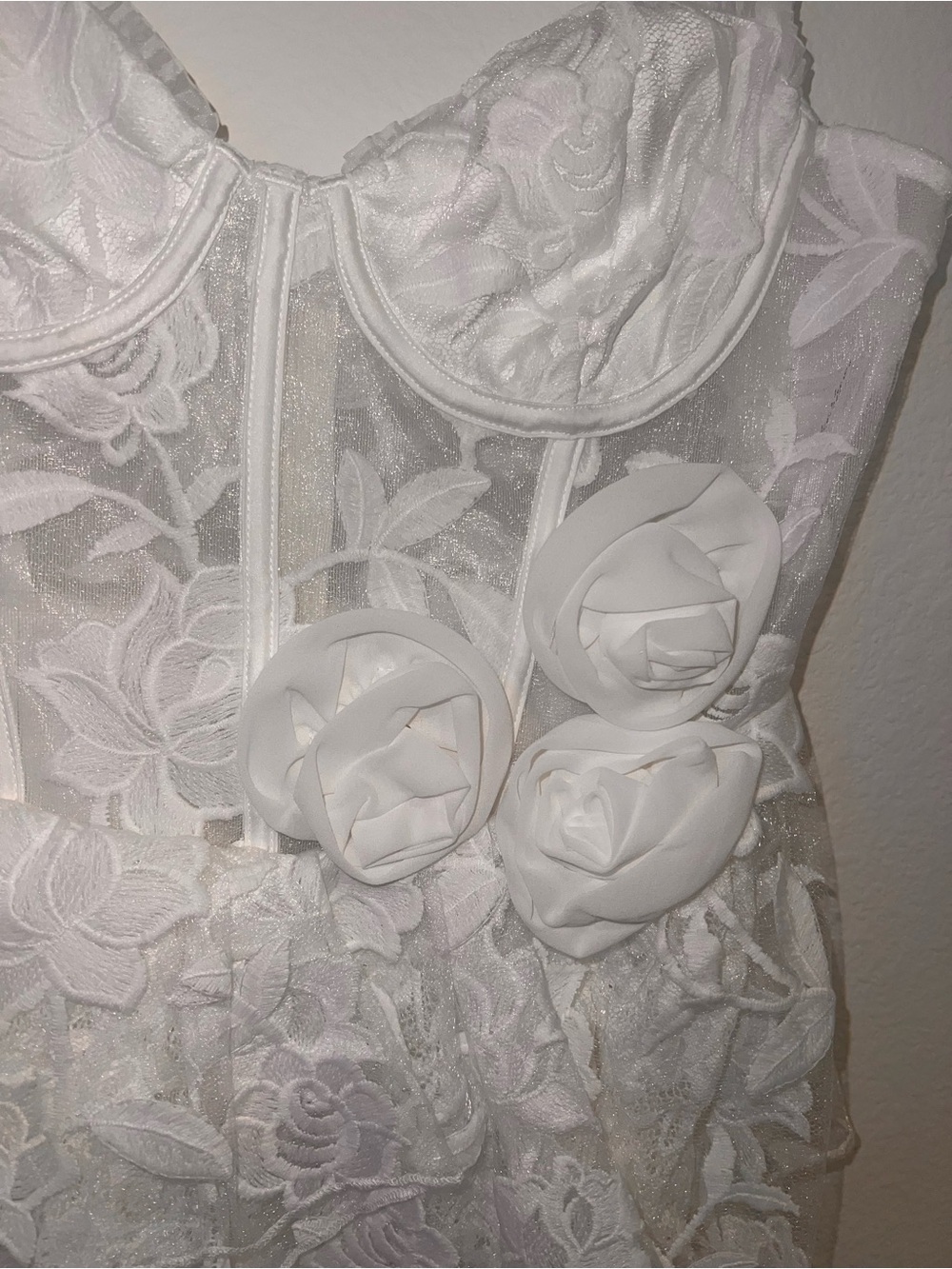 For Love & Lemons Alora White Lace Corset Bridal Dress|Wedding|Reception| Size S - Picture 9 of 10
